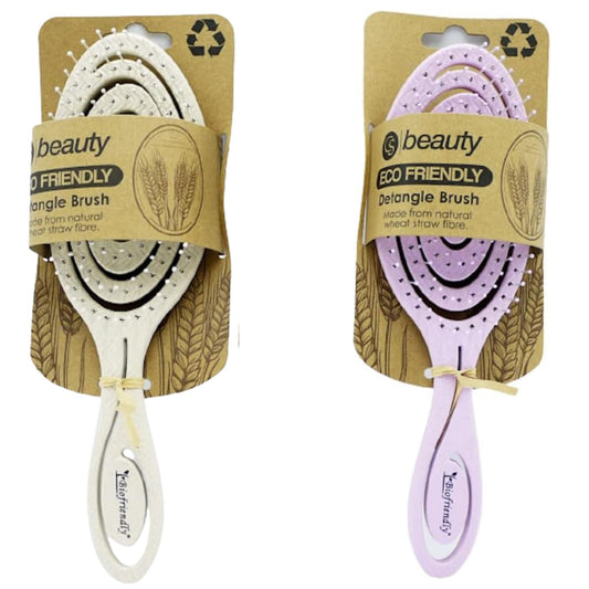 Generic CS Beauty Detangle Hair Brush Eco Friendly Pink and Oatmeal 2 Pack