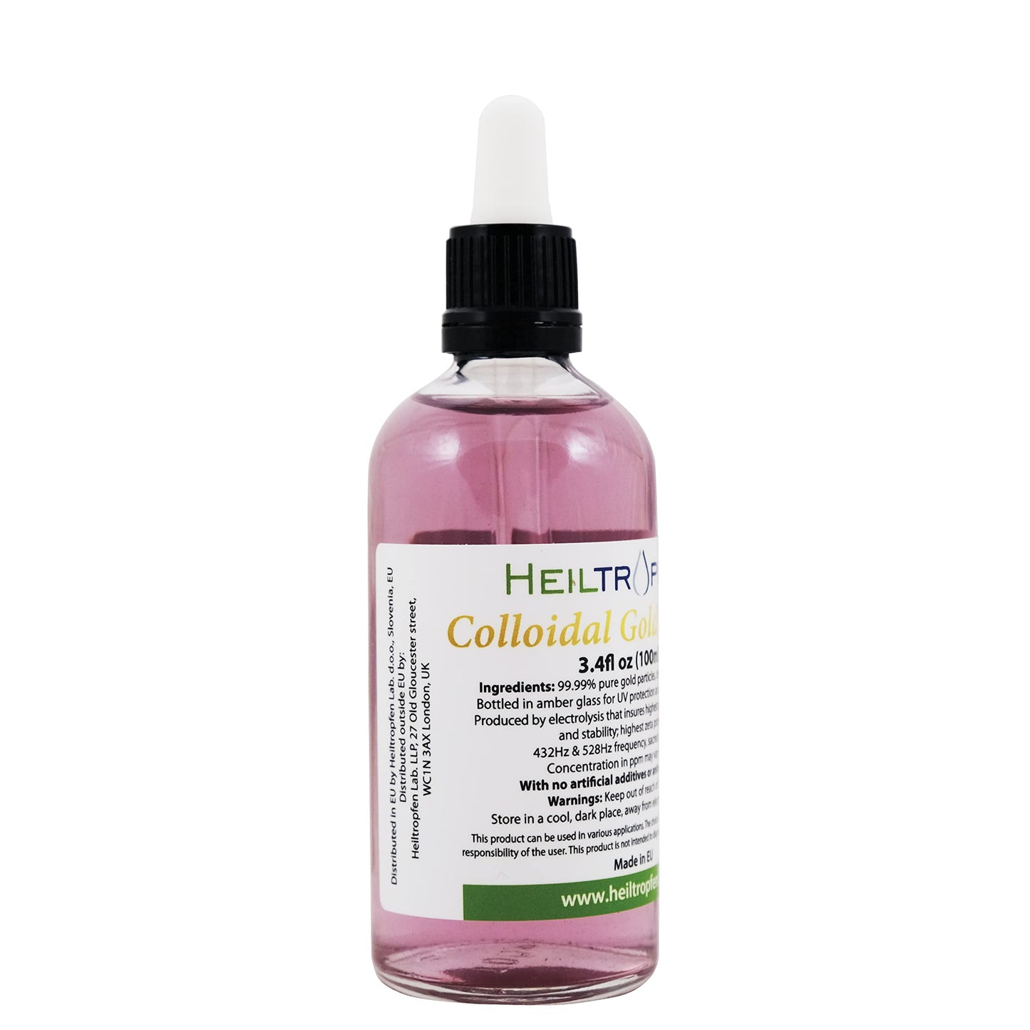 Colloidal Gold | 10 ppm | 3.4 Fl Oz - 100 ml | Heiltropfen®