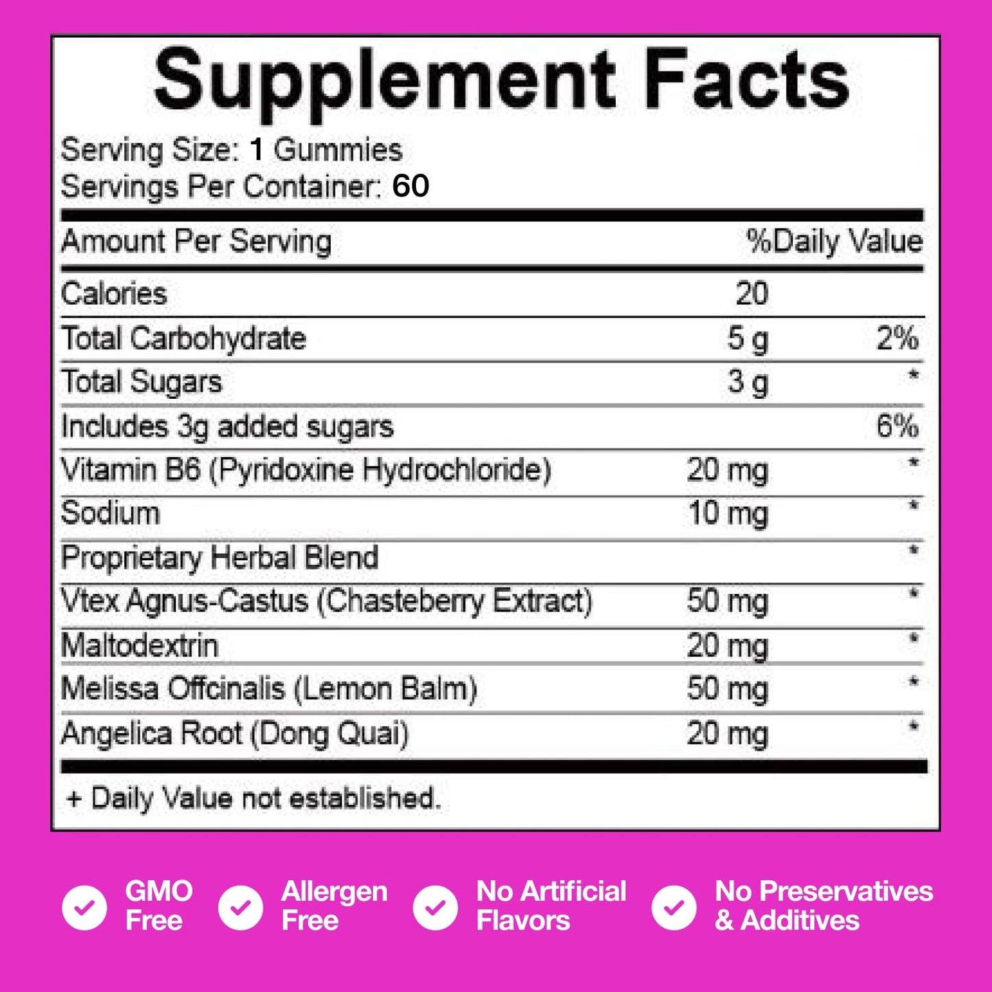 Welcome Pharma PMS Hormone Balance for Women Gummies — Natural Hormone Harmony Supports Cramps, Mood Swings, Acne & Energy — Non-GMO & Gluten-Free - 60 Gummies (Vegan)