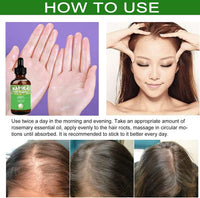 KAIYOCA 2 Packs Pure Natural Rosemary Essential Oils, Hair Growth Scalp Oil for Dry Damaged Hair, Hair Loss Treatment, Nourishes The Scalp, Rid of Itchy & Dry Scalp