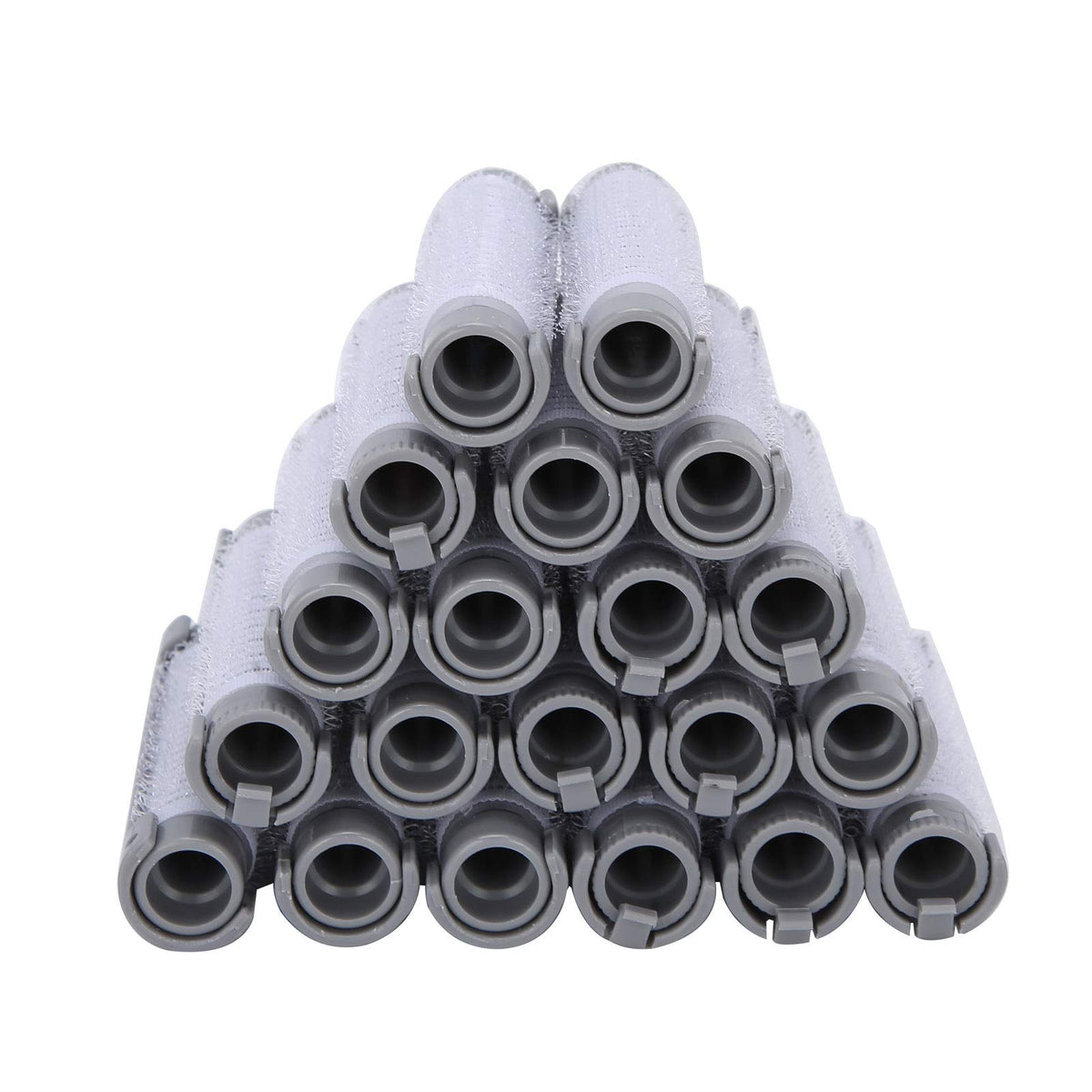 TMISHION Hair Perm Kit, 20pcs Rods Large Kit for Women, 20pcs Fluffy Hair Perm Rods with Clips for Soft and Plump Curls, Hairdressing Tool Kit Fluffy Roller Curler Hairdressing Styling Tool (Grey)