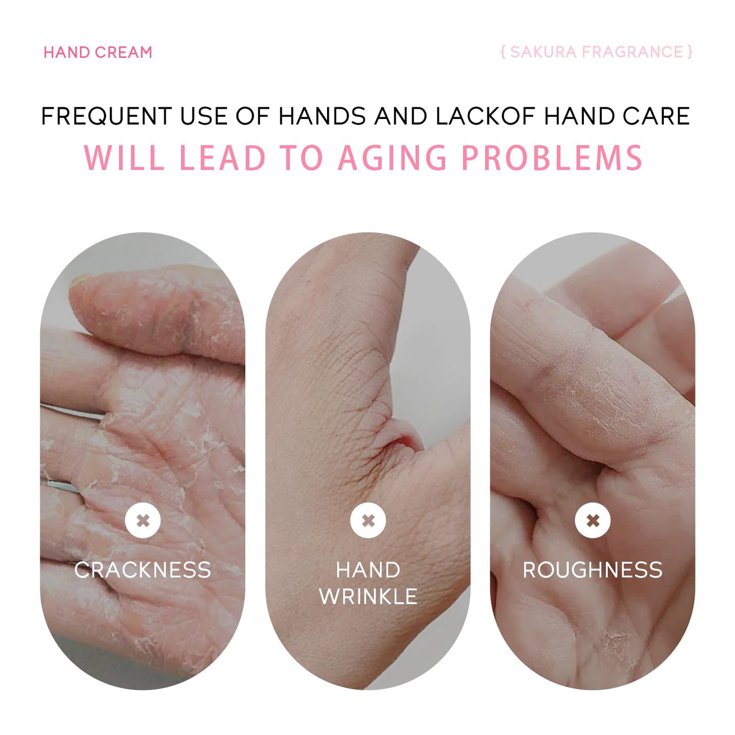 TBeautfave Japan Sakura Hand Cream, Hand Cream for Women, Cherry Blossom Hand Cream, Long-Lasting Hydration, Smooth and Radiant, Refreshing Scent, Hand Cream for Very Dry Hands, Repairs Dry Skin