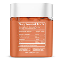 supplmnt. Marine Collagen Gummies - Hydrolysed Collagen Peptides with Biotin, Hyaluronic Acid & Vitamin C - Collagen Supplements for Women and Men - 120 Gummies. Collagen for Skin, Hair & Nails 2 Months Supply