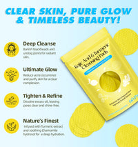 Generic Kojic Acid and Turmeric Pads,Turmeric kojic Acid Pads, Turmeric and Kojic Acid Cleansing Pads for Face, Turmeric Cleansing Pads for Dark spots, Exfoliating, Acne Scars (60 PCS)
