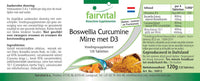 Fairvital | Boswellia Curcumin Myrrh with D3 - HIGH DOSAGE - 120 tablets
