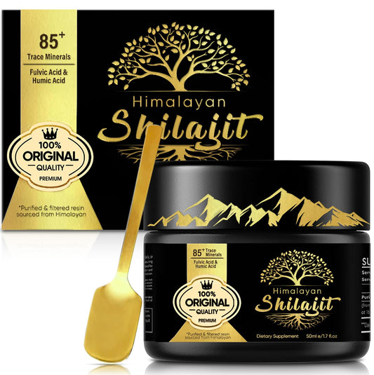 Birsppy Shilajit Resin, Pure Shilajit Organic Supplement with 85+ Trace Minerals & Fulvic Acid, Provide Immune System Support & Vitality Booster for Women & Men