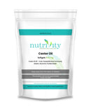 Castor Oil 500mg Soft Gels | Intestinal Help | Constipation Relief | Healthy Hair & Skin | Made in The UK to GMP Standards by Nutrivity (60)