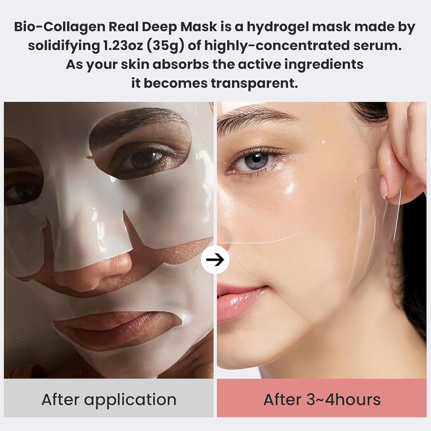 RuverLand Bio Collagen Face Mask 8 PCS, Collagen Real Deep Overnight Masks, Deep Hydration, Reduce Wrinkles, Elasticity Improvement, Night Treatment for Youthful Skin