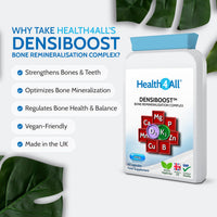 Health4All Densiboost Bone Health Remineralisation Complex, 60 Capsules, with Calcium