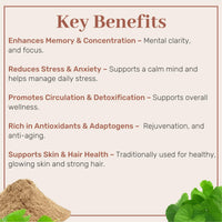 SAMYAM Gotu Kola Powder (Centella asiatica) - 200g Pack | for Stress and Concentration