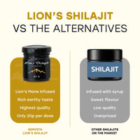 Altai Shilajit Resin - 50g - Infused with Lion's Mane Mushroom - Cold Filtered Shilajit Nutrient Resin - 6 Months Supply, Vitality & Mental Clarity - Boosting Focus with Lions Mane Shilajit