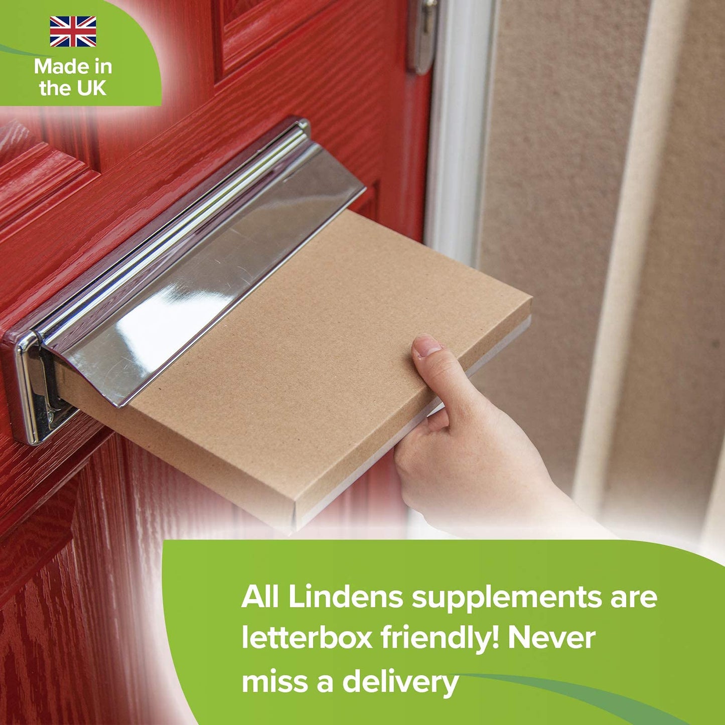 Lindens - Calcium 400mg with Vitamin D3-100 Tablets - UK Made - Contributes to Normal Muscle Function, Bones, Teeth and Digestion - Letterbox Friendly