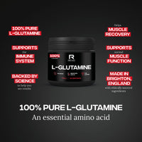 Reflex Nutrition L Glutamine Powder 250g (5g per Serving, 50 Servings) – Pure L Glutamine Amino Acid – Unflavoured Pre & Post Workout Nutritional Supplement