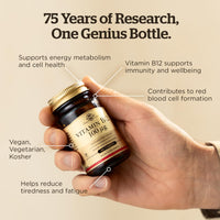 Solgar Vitamin 100 µg B12 Tablets - Pack of 100 - Easy to take Form - for Healthy Nervous System, Heart and Mind - Red Blood Cell Formation - Vegan
