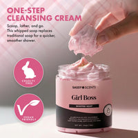 Sassy Scents Girl Boss Whipped Soap | Cleansing + Nourishing | Gentle For All Skin Types | 115g