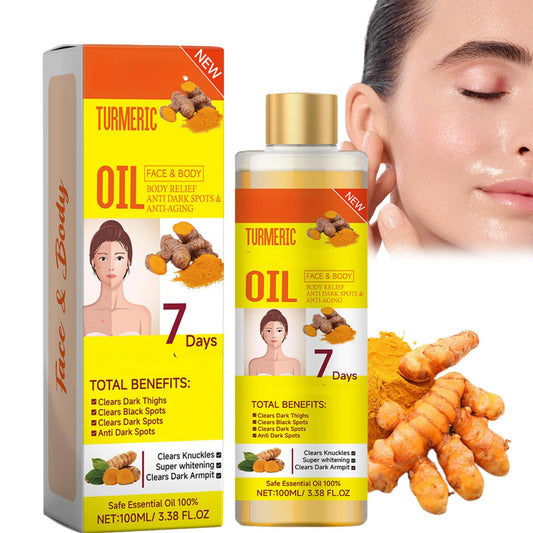 ISBEAUSOLS Turmeric Body Oil for Women - Essential Oils for Skin - Body,Hair,Face Turmeric Oil - Body Oil For Dry Skin - Turmeric Massage Oil For Dark Spots - Nourish,Moist 100ml