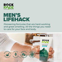 RockFace Rockface Exfoliating Face Scrub for Men 100ml | Everyday Face Scrub | Invigorates Tired Skin | Fresh Citrus | Smooth Skin