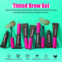 bayfree Thickening Eyebrow, Waterproof Tinted Brow Glue Eyebrow Gel, Wearable Eyebrow Glue for 16h, Blonde