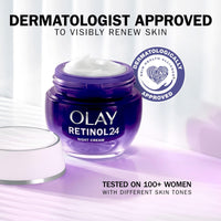 Olay Retinol 24 Night Cream Face Moisturiser, 50ml