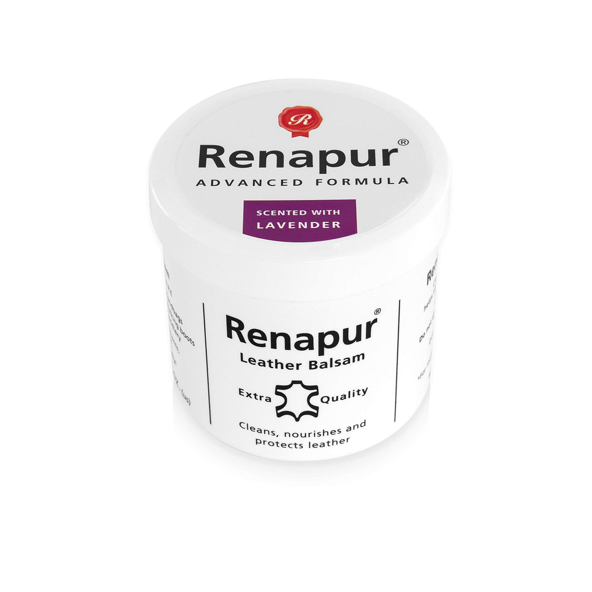 Renapur Leather Balsam – Conditions, Restores & Protects Leather | Natural Leather Conditioner for Sofas, Shoes, Boots, Bags, Car Interiors & Saddlery (Lavender)