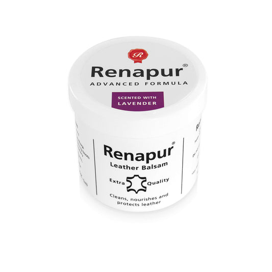 Renapur Leather Balsam – Conditions, Restores & Protects Leather | Natural Leather Conditioner for Sofas, Shoes, Boots, Bags, Car Interiors & Saddlery (Lavender)