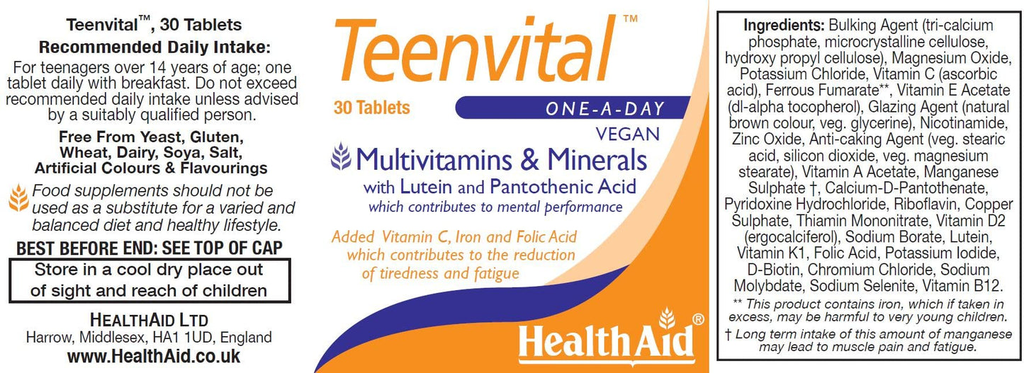 HealthAid Teenvital 30 Tablets