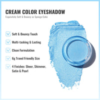 Oulac Sheer Eyeshadow Waterproof | Sheer Blue Eyeshadow & Highlighter Duo | Up to 12 Hours Wear | Longwear Blendable Shimmer Eye Make-up | Vegan & Cruelty-Free | 06g (02) No Burden