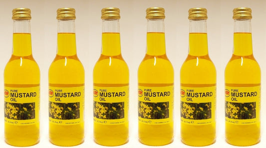 6 X KTC 100% Pure Mustard Multipurpose Oil 250ml - Used for Hair Oil, Skin Massage