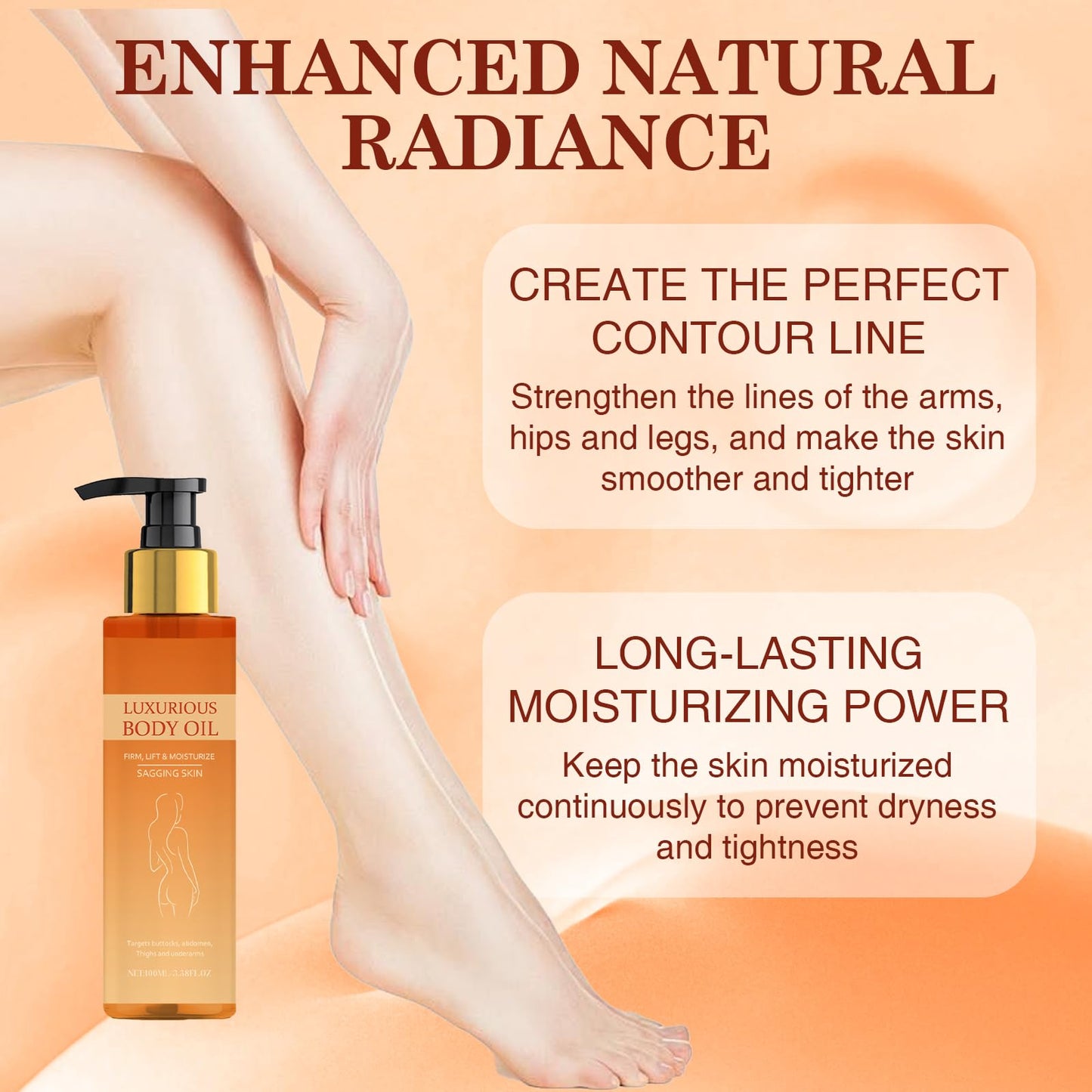Ninnyi Magic Body Oil Firming, After Shower Magic Luxury Body Oil for Skin Tightening & Hydrating (100ml)