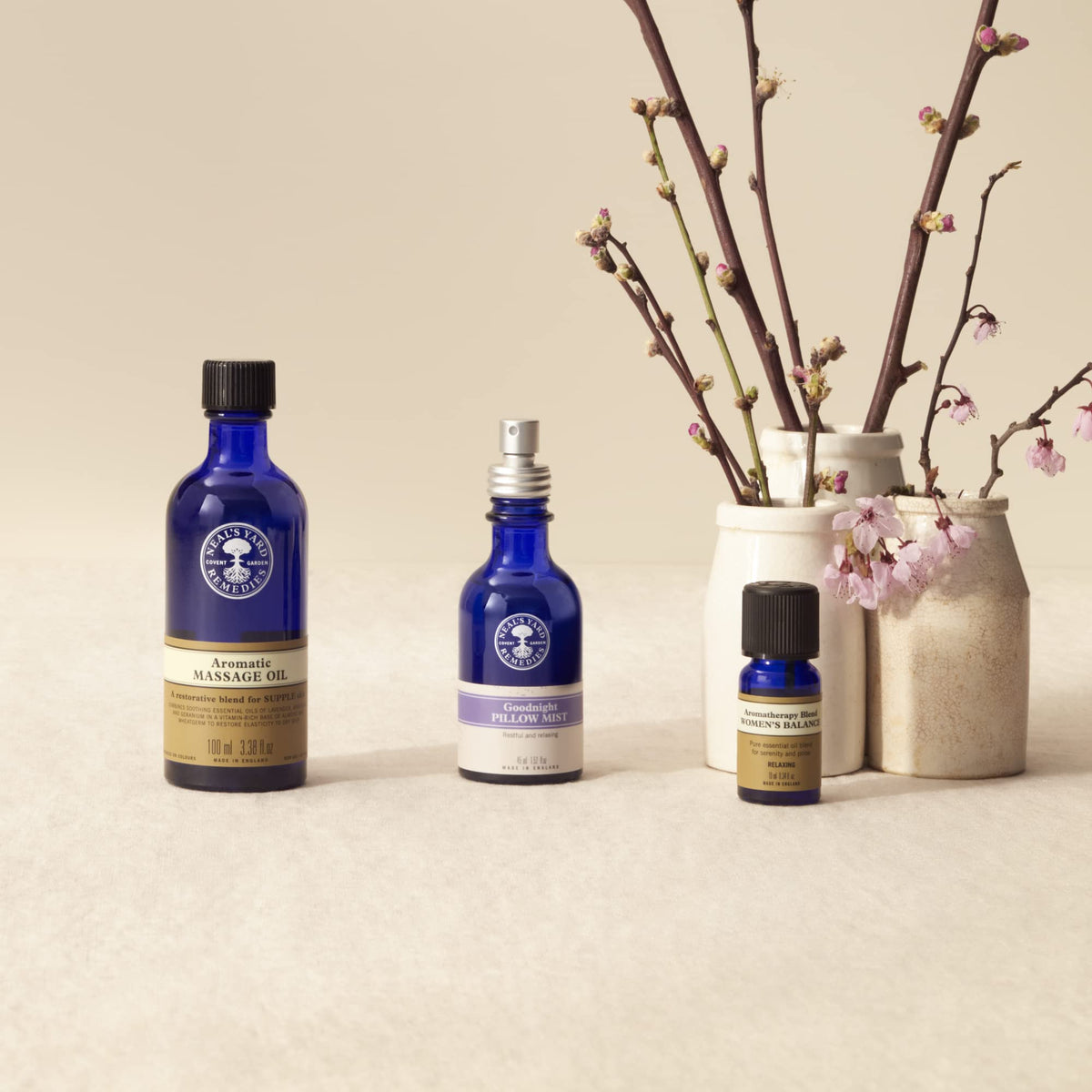 Neal's Yard Remedies Aromatic Massage Oil, Balance & Relax Your Mind, Scented Body Oil, With Almond & Sunflower Oil, 100ml