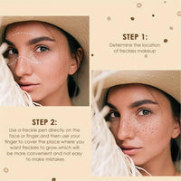 Ruojiar 2 Colors Freckle Pen Set,Faux Freckle Makeup Pen,Soft Dot Spot P/en for Natural Lif/elike Makeup,Easy to Color & Waterproof,Smooth Strokes,Smudge-free,Unique Round Tip Design(Gray+Coffee Brown)