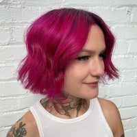 Crazy Color Vibrant Cyclamen Semi-Permanent 4 Pack Quad Hair Dye. Highly Pigmented Cerise Conditioning & Oil Nourishing Vegan Formula No Bleach or Ammonia 400ml