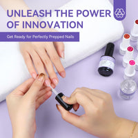 Saviland Nail Prep Dehydrate and Acid-free Primer, Fast Air Dry Long-Lasting Superior Bonding Nail Prep Set for Gel Nail Polish,Acrylic Powder etc