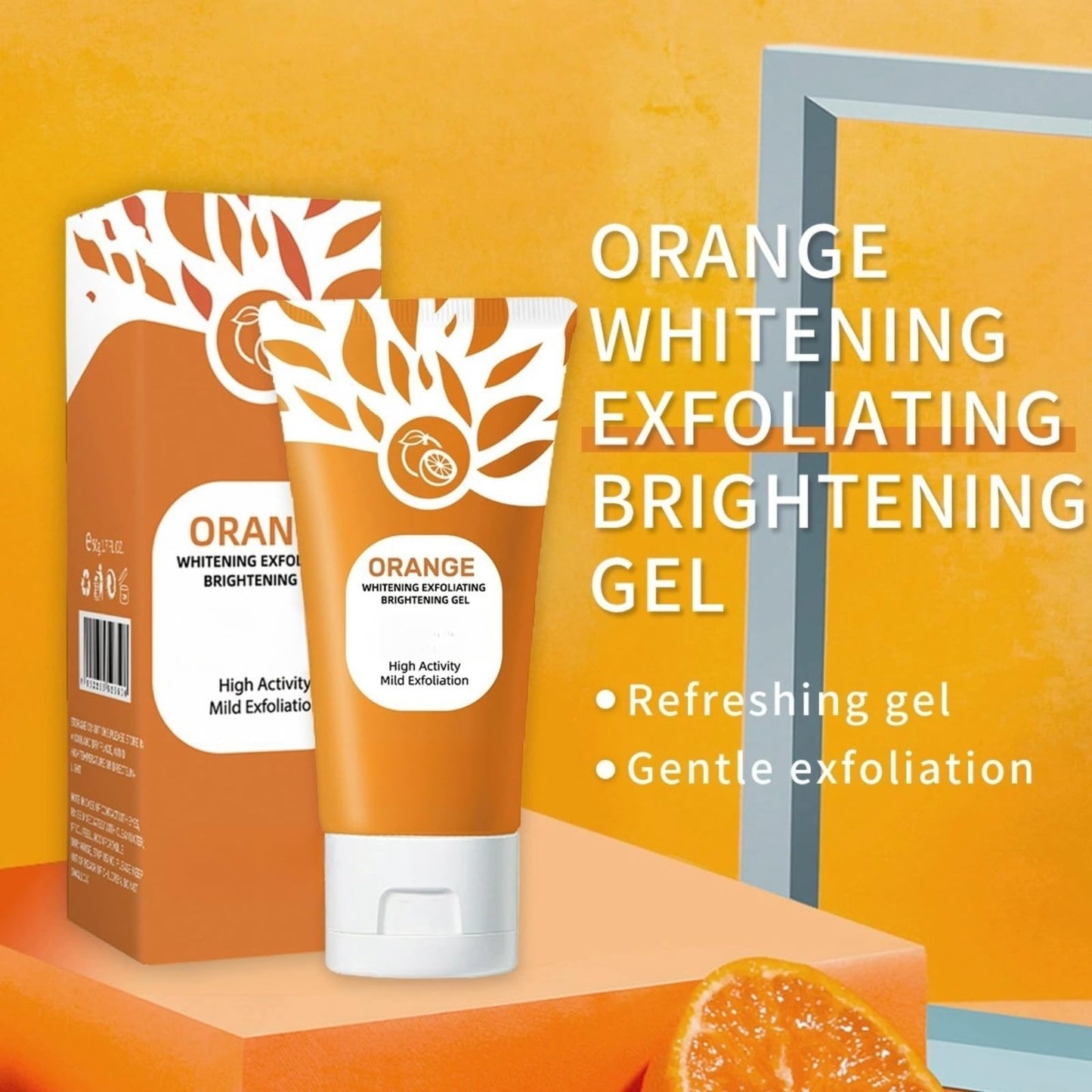 Orange Enzymes Exfoliating Gel,Orange Peeling Gel,Facial Scrub Exfoliating Cleanser,Face and Body Exfoliati/ng Scrub Ge/l,Deep Exfolia-ting Cleanser,Face Exfoliator,Whitening Deep Exfoliator