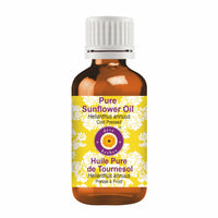 Deve Herbes Pure Sunflower Oil (Helianthus annuus) Cold Pressed 50ml (1.69 oz)
