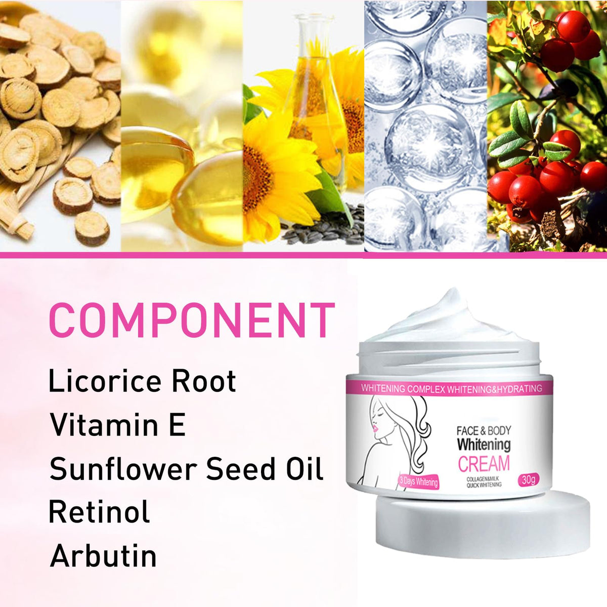 KOAHDE Lightening Cream for Dark Skin,Skin Whitening Cream,Face And Body Whitening Cream,Skin Brightener Cream Moisturiser Body,Cream Bleaches & Brightens The Underarm,Skin Lightening Cream