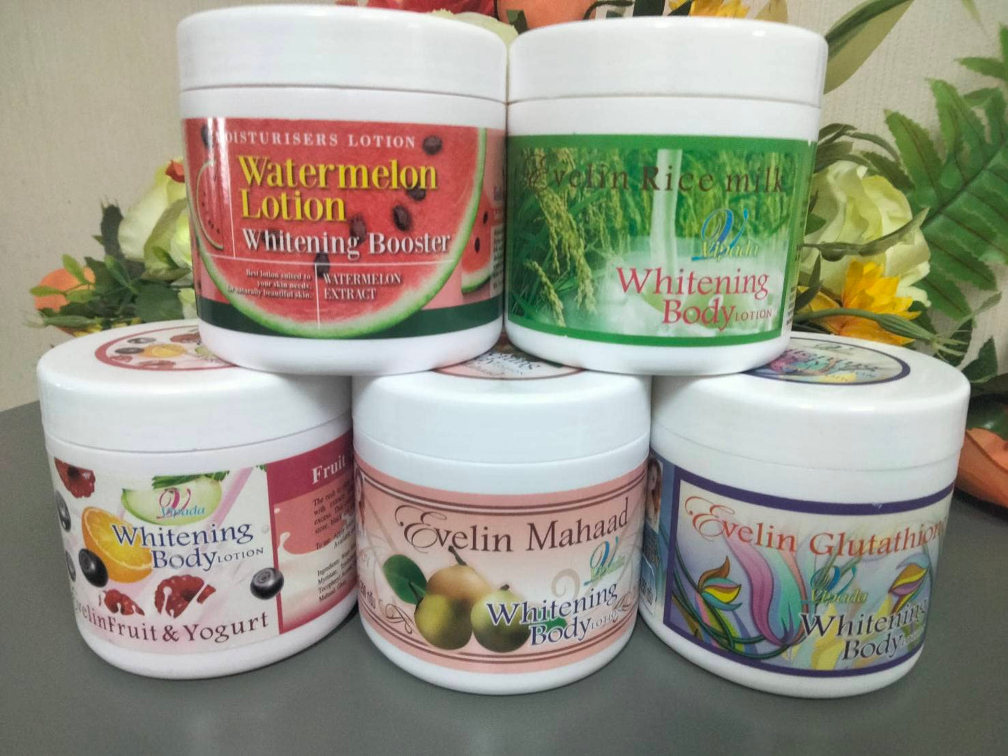 Vipada Glutathione Whitening Body Lotion With Vitamin E & UVx2 *250ml Jar* (12)