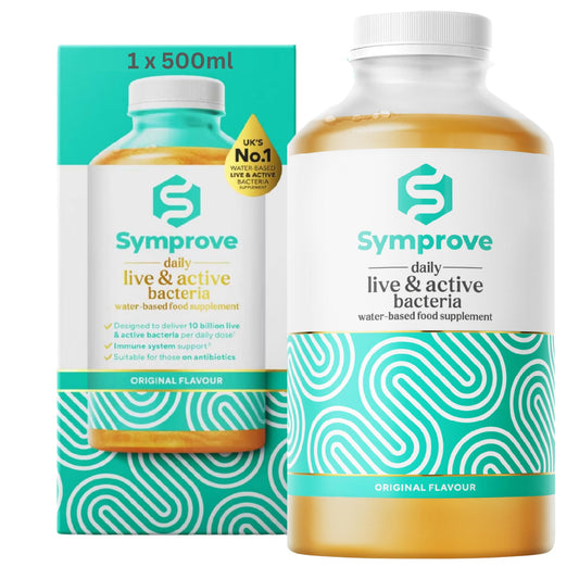 Symprove Original 1 Week Pack Daily Essential Gut Health Supplement, Probiotic Drink with Live Bacteria, Vegan - 1x500ml