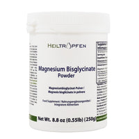 Magnesium glycinate as Magnesium bisglycinate | 0.55 lb – 250 g | Crystal Powder Soluble in Water | Heiltropfen®