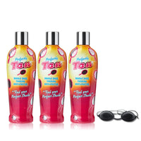 DCF Success Tan Tanning Perfectly Accelerator Lotion 3 Pack – 250ml Each, Ultra-Hydrating Indoor/Outdoor Formula with Aloe Vera, Sunflower & Monoi de Tahiti Oil, Includes Tanning Goggles
