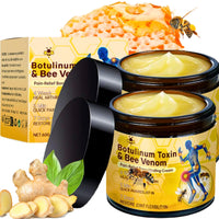 IZBEAUVO 2PCS Botulinum Toxin & Bee Venom Pain-Relief Bone HealingCream, Bee Venom Cream For Arth - Ritis, Natural Joint Relief Cream For Muscle & Joint Recovery, Bee Venom For Neck,Waist,Back Hand Feet & Leg