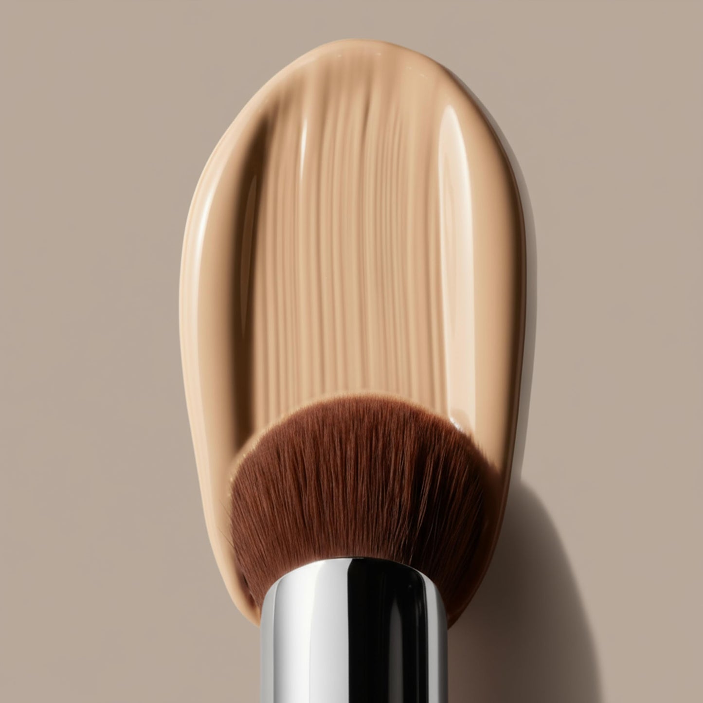 Lamora Foundation Brush Kabuki Flat Top - Perfect For Blending Liquid Make Up, Cream or Flawless Powder Cosmetics - Buffing, Stippling, Concealer - Premium Quality Synthetic Dense Bristles