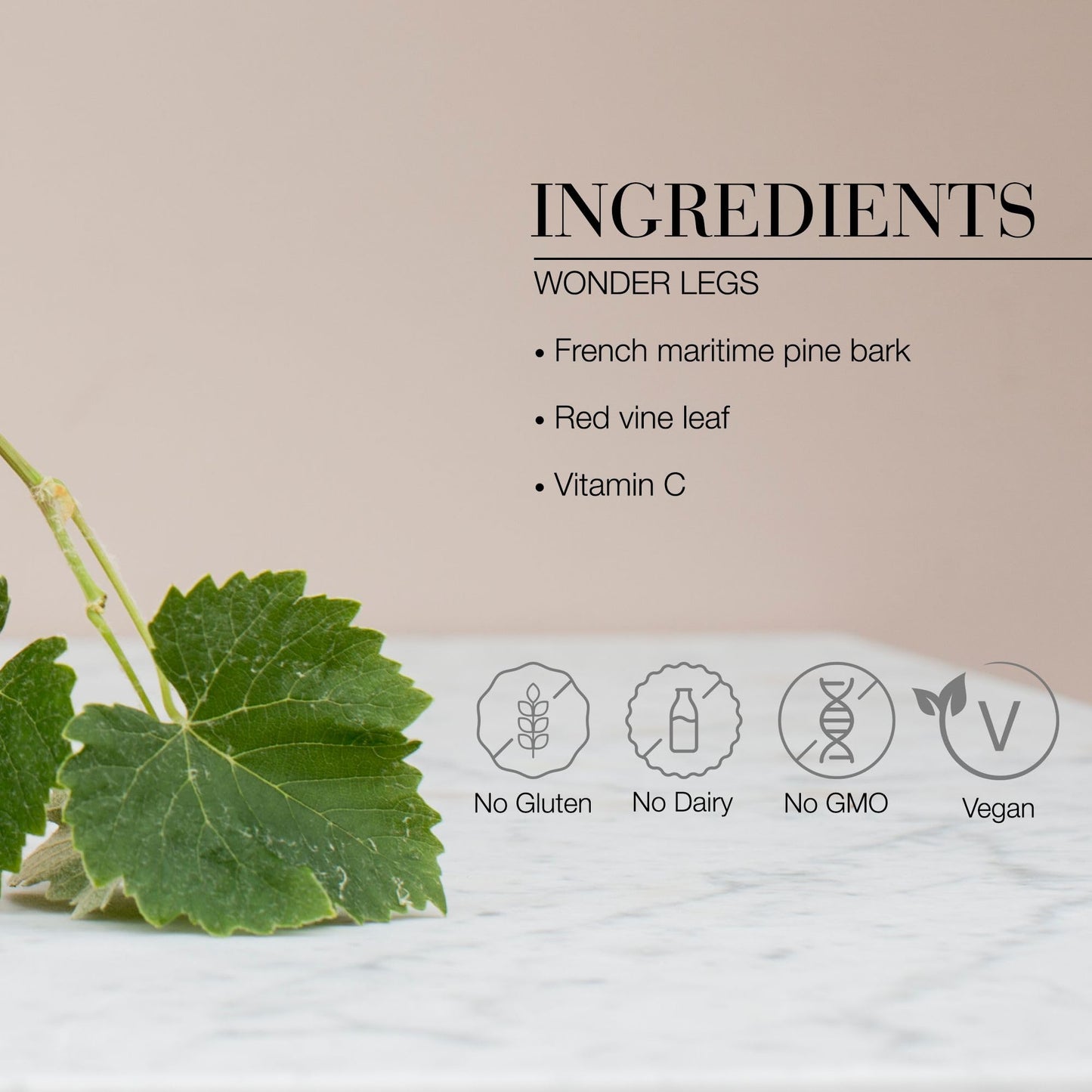New Nordic Ltd New Nordic Wonder Legs, High-Strength Pine Bark & Red Vine Leaf Extract with Vitamin C, Supports Normal Circulation & Vein Function, 30 Tablets