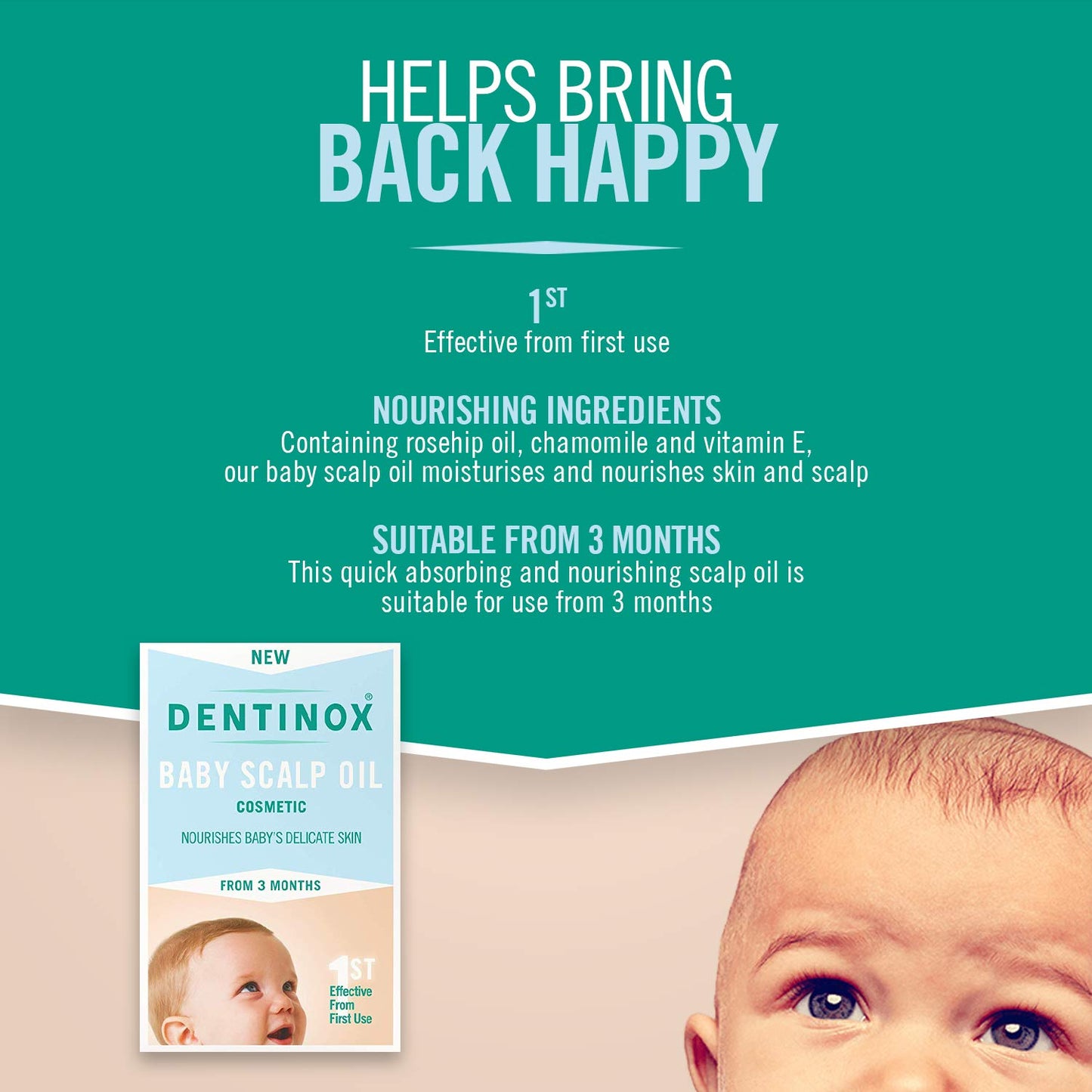 Dentinox Baby Scalp Oil for Nourishing Babies Dry Scalp, 30 ml (Pack of 6)