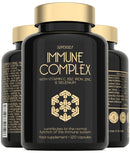 Immune System Booster - Immune Support & Recovery Supplement - Vitamin C, B12, Zinc, Iron, Selenium, Elderberry, Probiotics - Immune System Vitamins for Adults - 120 Capsules - Vegan Immunity Complex