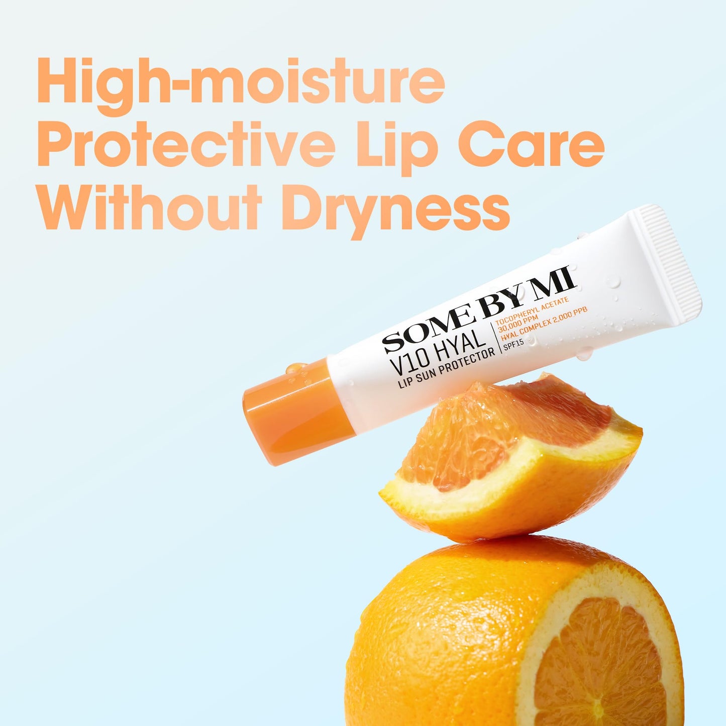 SOME BY MI V10 Hyal Lip Sun Protector 7ml Duo_SPF 15_Clear(original)_Hydrating Lip Balm with Shea Butter,Vitamins and Hyaluronic Acid_Moisture Protection_Reduching Wrinkles_Koeran skincare