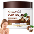 Silky Smooth Skin with 200g Coconut Body Butter - Moisturizer for Dry Skin - Nourishing Coconut Oil Cream for Hydrated Skin