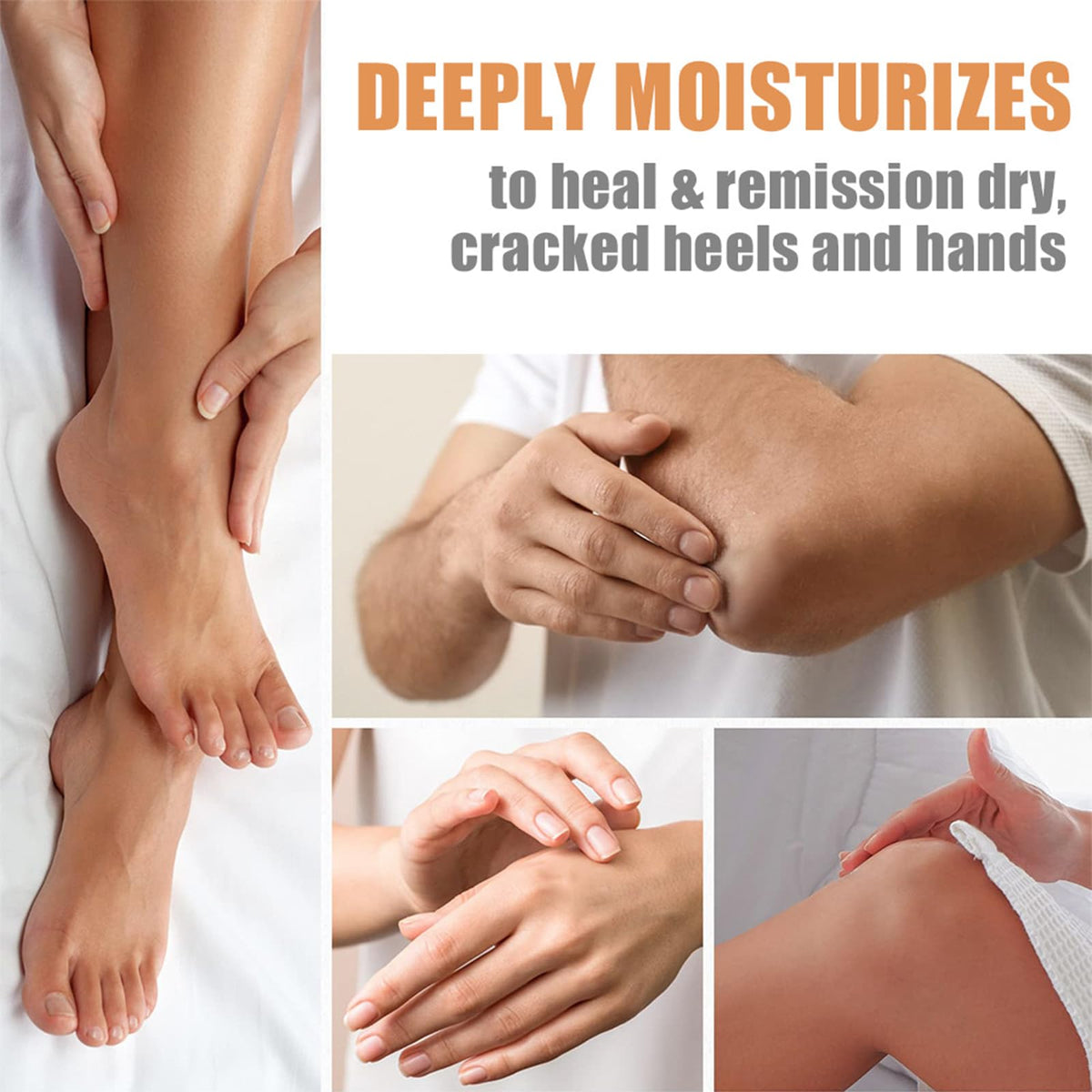 HERBINSOLS Honey Foot Cream - 2pcs Foot Cream For Very Dry Feet - Heel Cream For Deep Cracked Skin - Deep Hydration Foot Moisturiser - Intensive Moisturizing Daily Hands & Feet Skin Care Stick