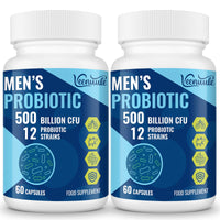 Veenuule 500 Billion CFU Probiotics for Men, 12 Diverse Strains Probiotics for Gut Health with Cranberry, Turmeric, Goji, for Digestive & Immune Health, Shelf Stable (60 Count (Pack of 2))