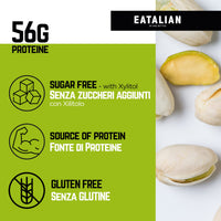 EATALIAN by AMZ BETTER Topping with Protein Pistachio Flavour, Sweet Protein Cream, in a 300 gr Squeezer, Made in Italy, Ideal Pistachio Sauce to garnish Ice Cream, Sweets and Dessert